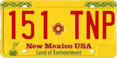 NM license plate 151TNP