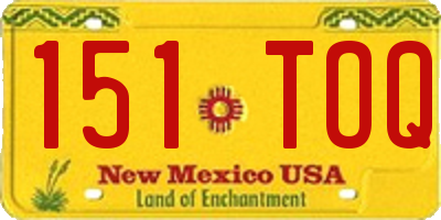 NM license plate 151TOQ
