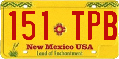 NM license plate 151TPB