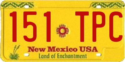 NM license plate 151TPC