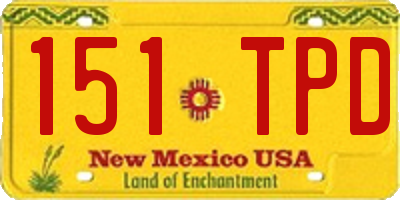 NM license plate 151TPD