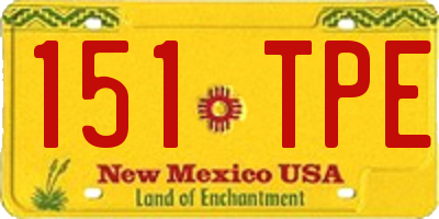 NM license plate 151TPE