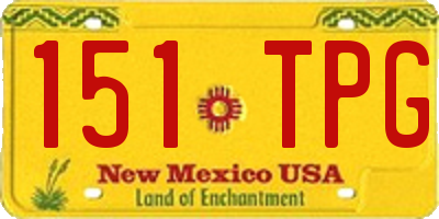 NM license plate 151TPG