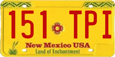 NM license plate 151TPI
