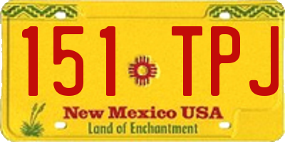 NM license plate 151TPJ