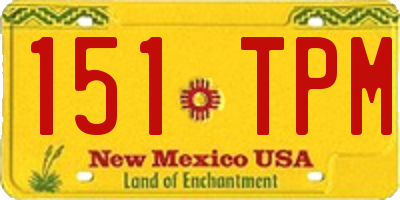 NM license plate 151TPM