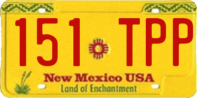 NM license plate 151TPP