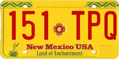 NM license plate 151TPQ