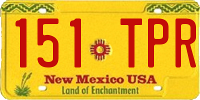 NM license plate 151TPR