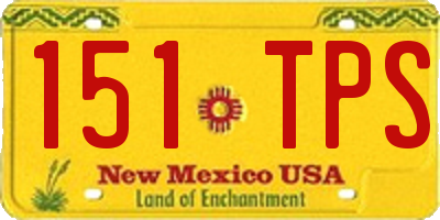 NM license plate 151TPS