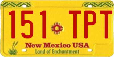 NM license plate 151TPT
