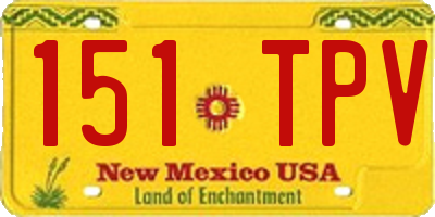 NM license plate 151TPV
