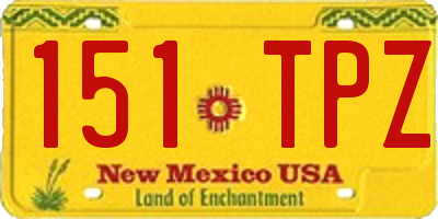 NM license plate 151TPZ