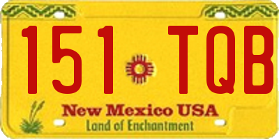 NM license plate 151TQB