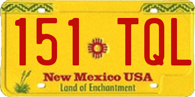 NM license plate 151TQL