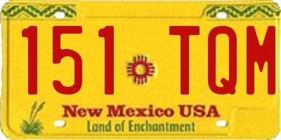 NM license plate 151TQM
