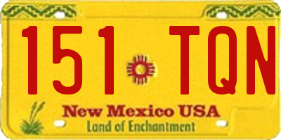 NM license plate 151TQN