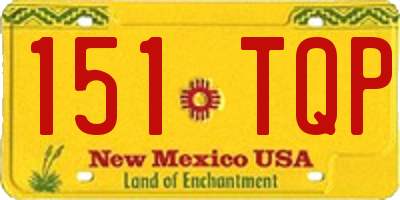 NM license plate 151TQP