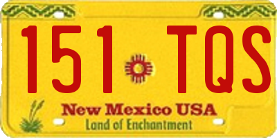 NM license plate 151TQS