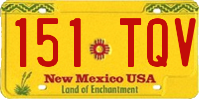 NM license plate 151TQV