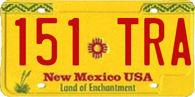 NM license plate 151TRA