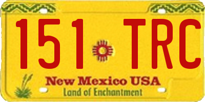 NM license plate 151TRC