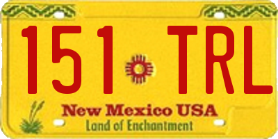 NM license plate 151TRL