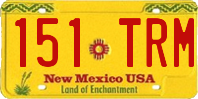 NM license plate 151TRM