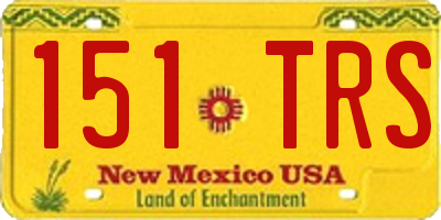 NM license plate 151TRS