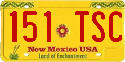 NM license plate 151TSC