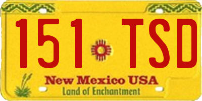 NM license plate 151TSD