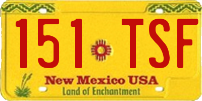 NM license plate 151TSF