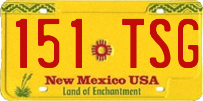 NM license plate 151TSG