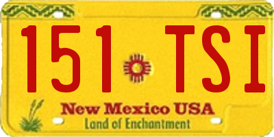 NM license plate 151TSI