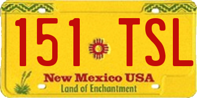 NM license plate 151TSL