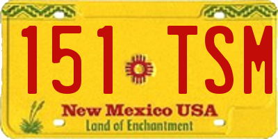 NM license plate 151TSM