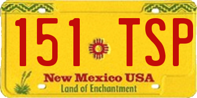 NM license plate 151TSP