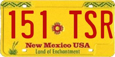 NM license plate 151TSR