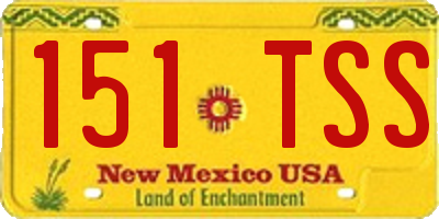 NM license plate 151TSS