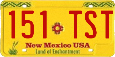 NM license plate 151TST