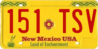 NM license plate 151TSV