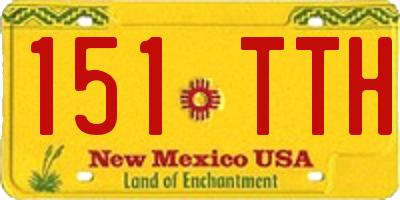 NM license plate 151TTH