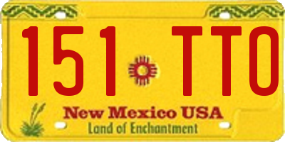 NM license plate 151TTO