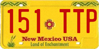 NM license plate 151TTP
