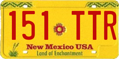 NM license plate 151TTR