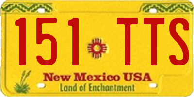 NM license plate 151TTS