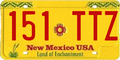 NM license plate 151TTZ