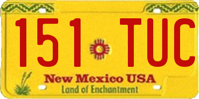 NM license plate 151TUC