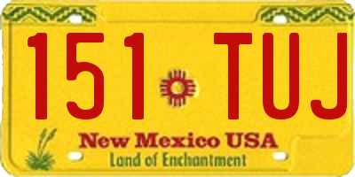 NM license plate 151TUJ