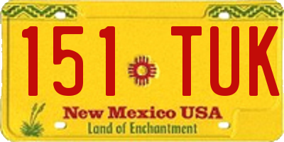 NM license plate 151TUK